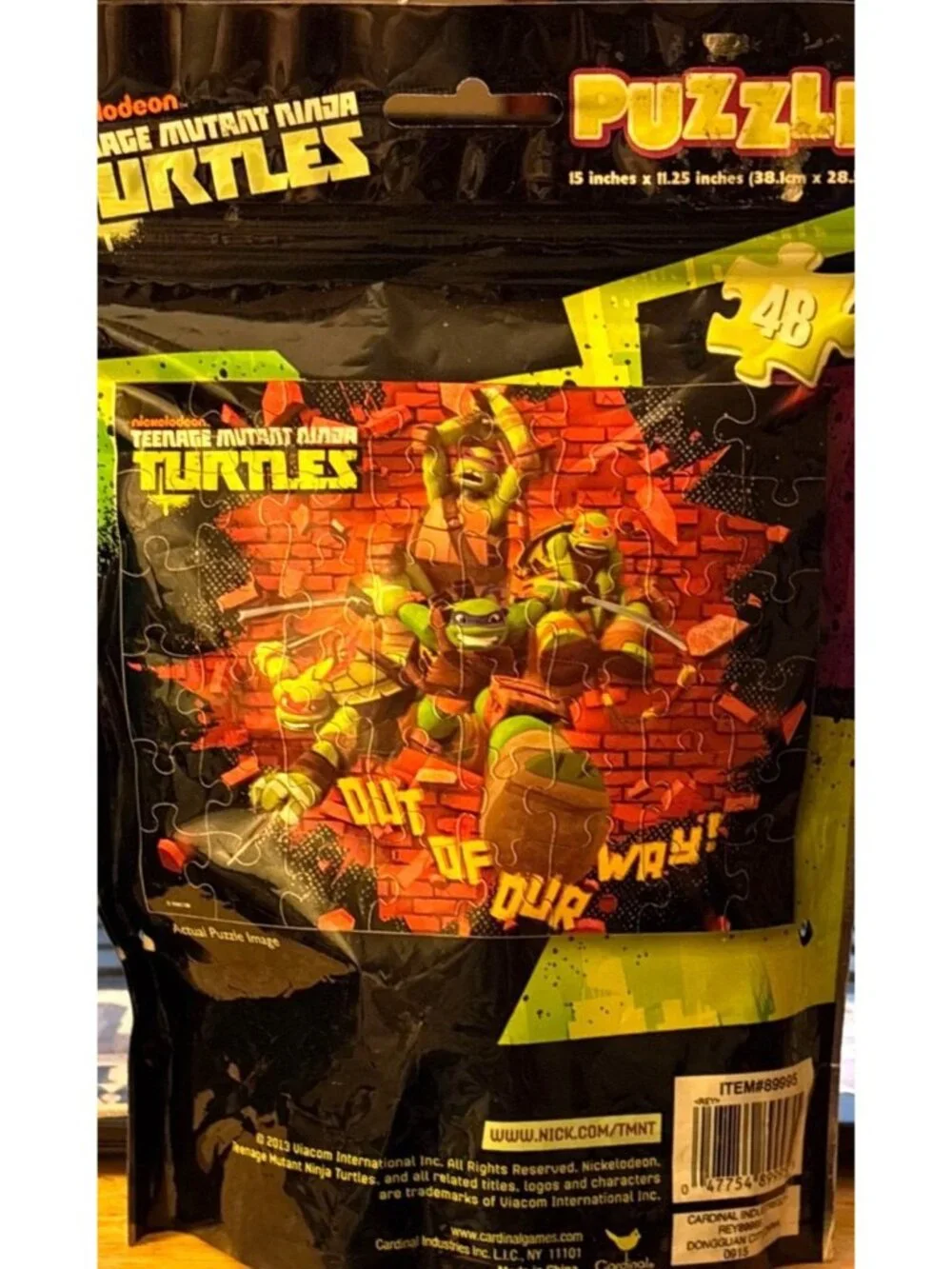 Teenage Mutant Ninja Turtles 48-Piece Puzzle  Out of Our Way Resealable Bag 4+